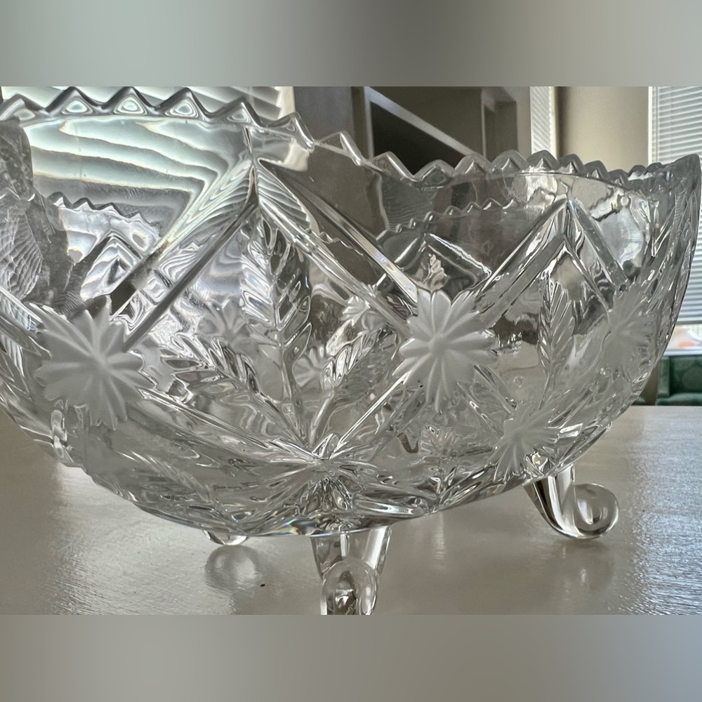 Glass Nucut Antique Candy Dish